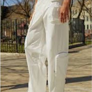 Urban Outfitters BDG Women's Crisp White Cargo Trousers